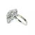 1990s Platinum Diamond Ballerina Ring 2.60ct 3 Tier Pear Shape Solitaire For Sale - Image 5 of 6