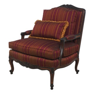 Ej Victor French Louis XV Upholstered Bergere Chair For Sale