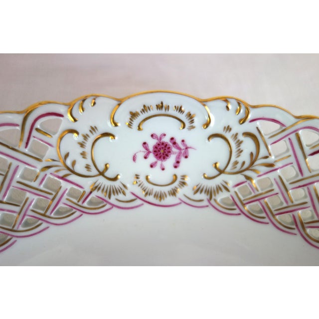 Openwork Porcelain Bowl from Herend Factory, Hungary, 1970s For Sale - Image 6 of 12