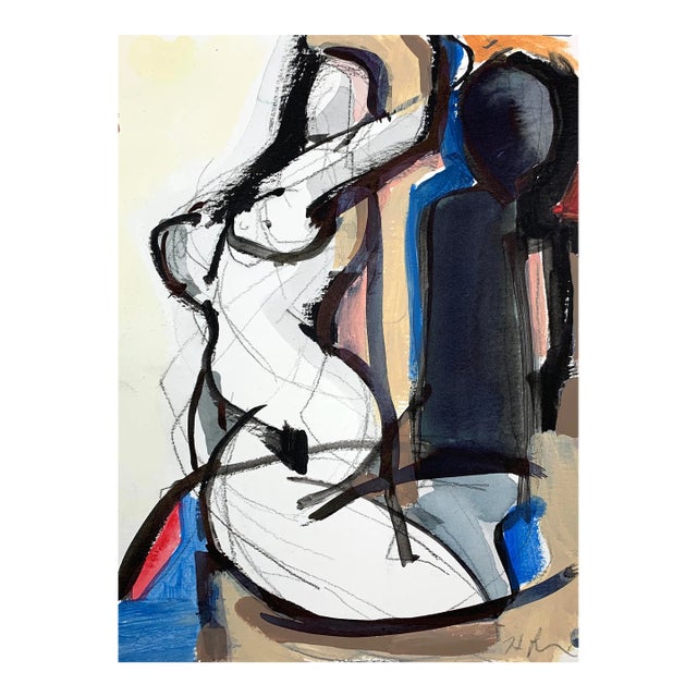 Woman Gesture Study, 12 X 9 on Paper For Sale