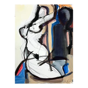 Woman Gesture Study, 12 X 9 on Paper