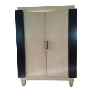 Ash & Wenge Armoire Media Cabinet For Sale