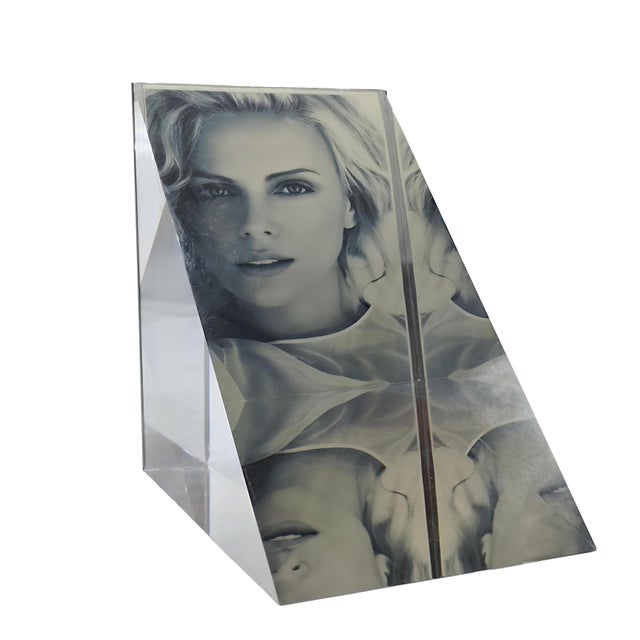 Acrylic Glass and Chromed Metal Photo Frame by Alessio Tasca for Fusina, Italy, 1970s For Sale - Image 9 of 9