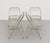 Mid Century Modern Italian Lucite "Plia" Folding Chairs by Giancarlo Piretti for Castelli, C. 1970s For Sale - Image 10 of 14