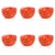 Contemporary Delphine 6-Piece Set Glass Bowls, Multi Orange For Sale - Image 3 of 3