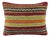 Turkish Kilim Lumbar Pillow Cover 15'' X 23'' For Sale