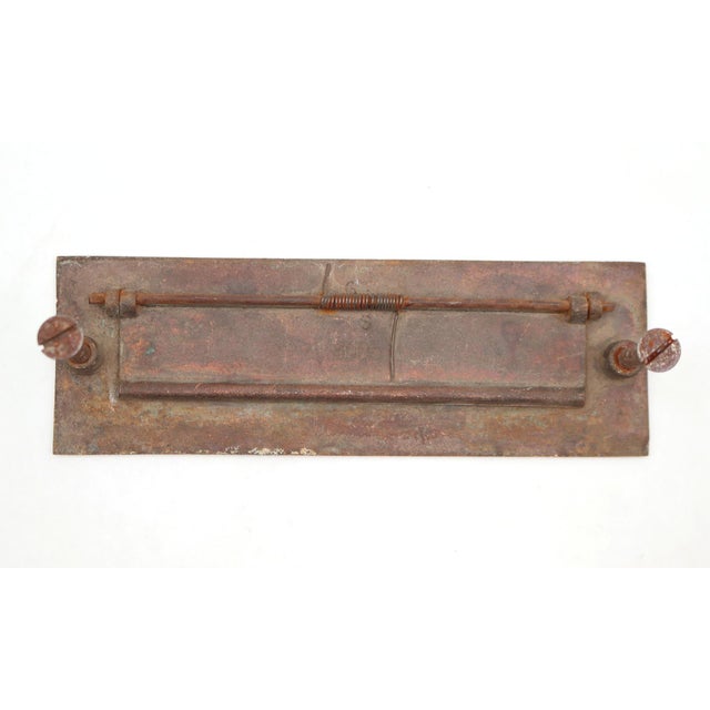 Traditional Vintage Brass Spring Loaded Mail Slot For Sale - Image 3 of 4