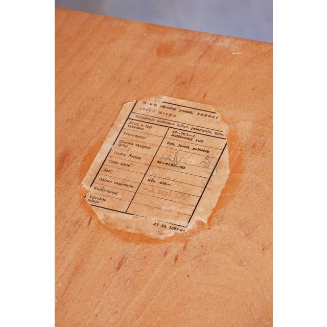 Czech Bauhaus Oak Dining Table attributed to Jindřich Halabala for Up Závody, 1930s For Sale - Image 4 of 18