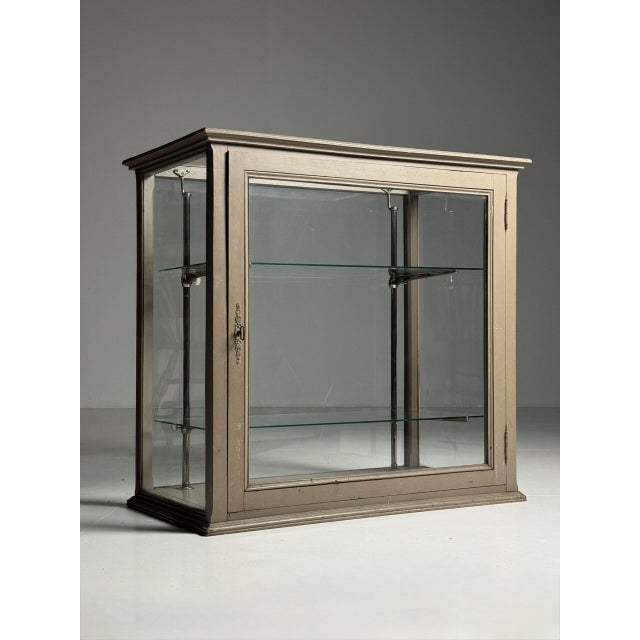 French Display Cabinet in Grey, 1900s For Sale - Image 9 of 18