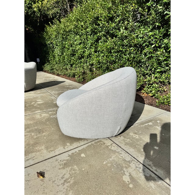 2020s West Elm Cozy Upholstered Swivel Chair For Sale - Image 5 of 12