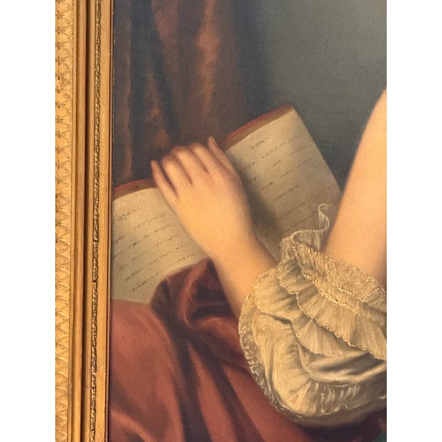 H. Sneltens Dutch Portrait Gilt Frame Oil Painting For Sale - Image 4 of 18