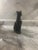 Modernist Baccarat France Black Egyptian Style Cat Figurine 6.5" Tall No box