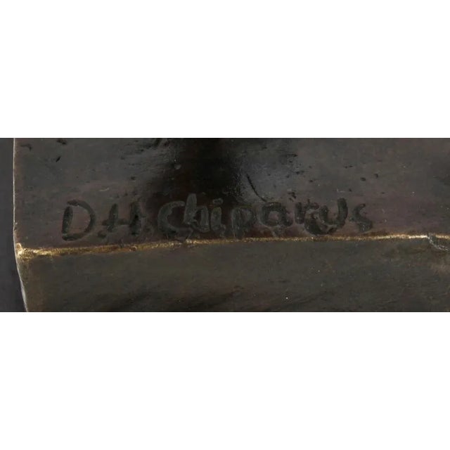 Vintage Art Deco Bronze Dancing Girl After Chiparus, Mid 20th Century For Sale - Image 12 of 16