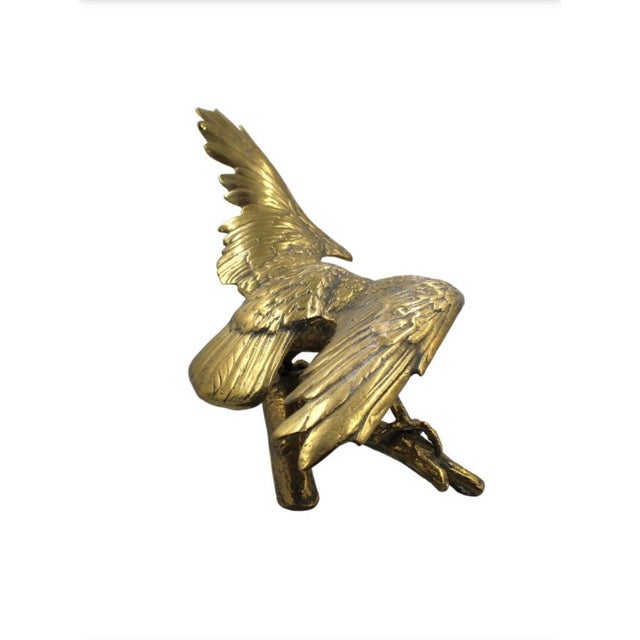 Striking vintage American bald eagle sculpture, believed to date to circa 1960s, depicting an eagle dramatically landing...