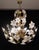Large Vintage Murano Glass Chandelier White Flowers, 1970 For Sale - Image 4 of 12