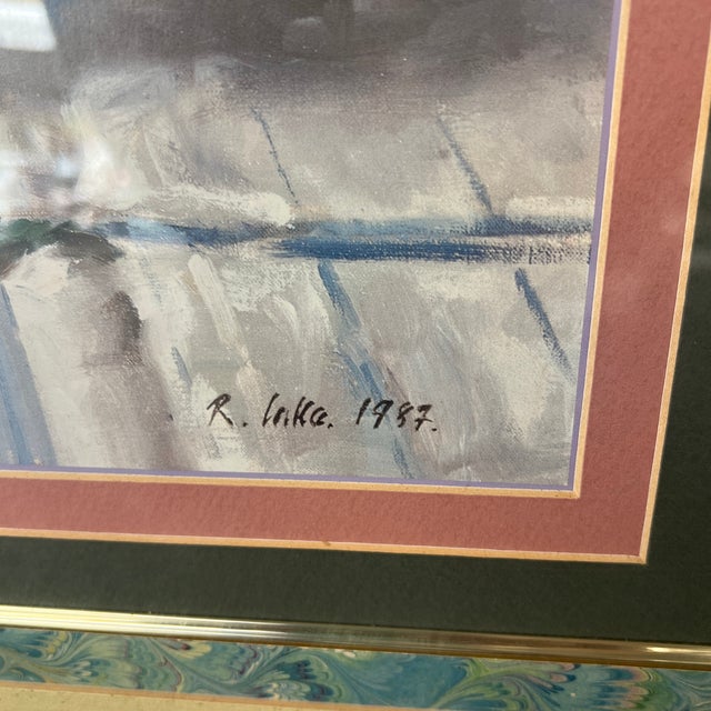 Realism Vintage Floral Still Life Signed , Framed & Matted For Sale - Image 3 of 7