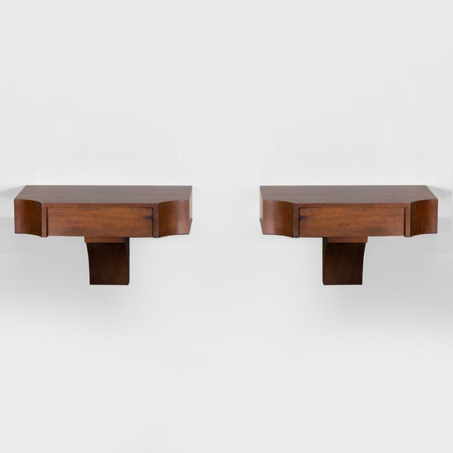 Acerbis Suspended Wooden Bedside Tables, 1970, Set of 2 For Sale - Image 10 of 10