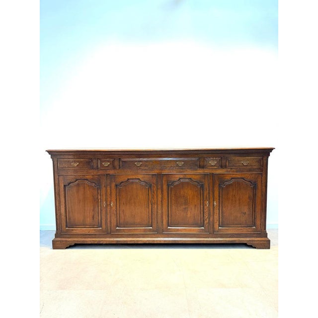 Brown New England Oak Sideboard For Sale - Image 8 of 8