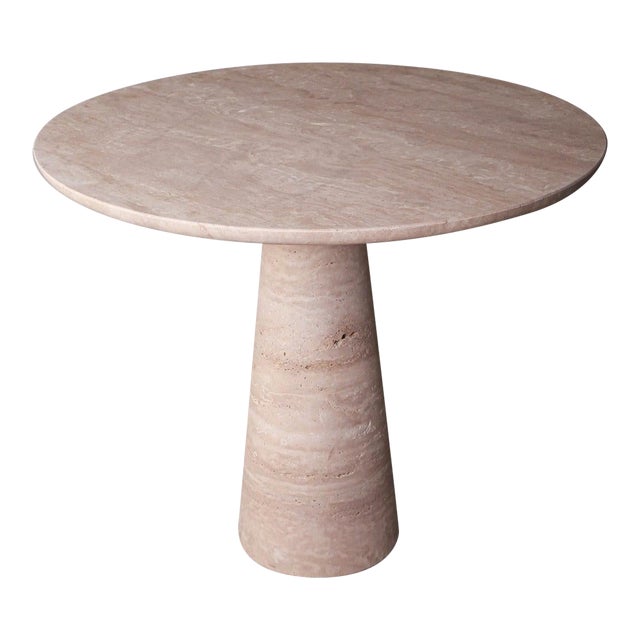 Essencé Travertine Round Dining Table 43" For Sale