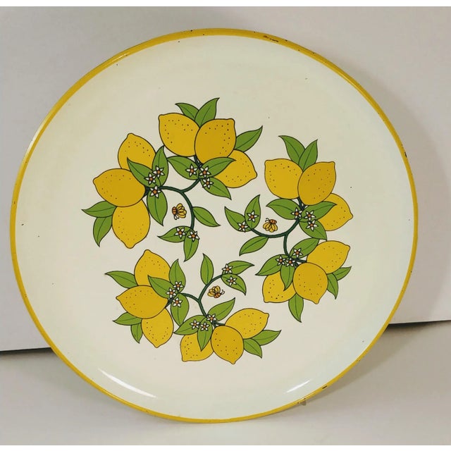 Plastic 1960s Lemon Bee Acrylic Platter For Sale - Image 7 of 7
