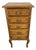 Vintage French Louis XVI Style Carved Oak Chest of Drawers For Sale