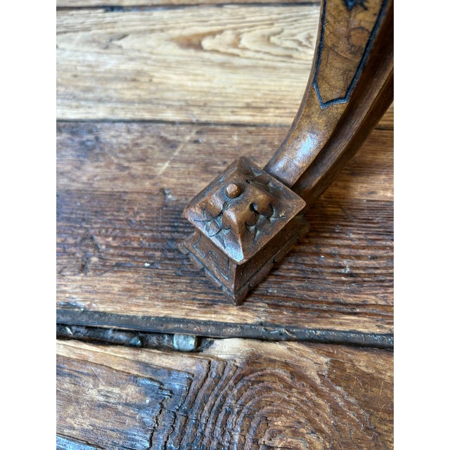 Regency Style Antique Octagonal Burled Fruitwood Side Table For Sale - Image 11 of 12