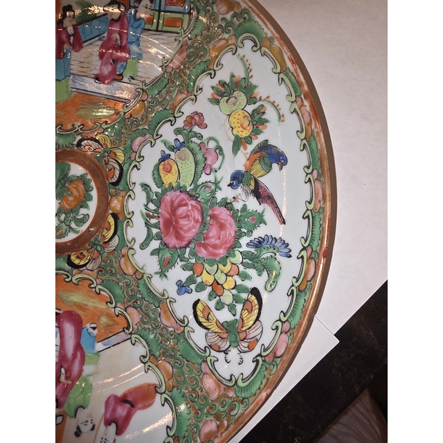 Antique Chinese Export Rose Medallion Plate For Sale In San Antonio - Image 6 of 13