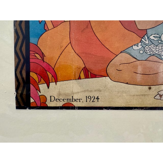 Art Deco 1924 Original Asia Magazine Cover, December, Frank McIntosh, Art Deco, Matted For Sale - Image 3 of 6
