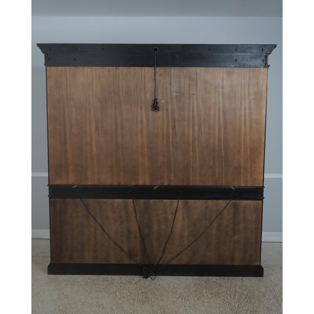 Hickory White Regency Black & Gold Breakfront Bookcase For Sale - Image 16 of 18