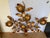 Hollywood Regency Gold-Colored Floral Brass Wall Lamp by Hans Kögl, 1960s, in Very Good conditions. Designed 1960 to 1969...