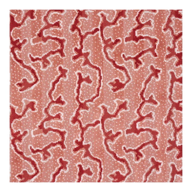 Schumacher x Timothy Corrigan Corail Velvet Fabric In Coral For Sale