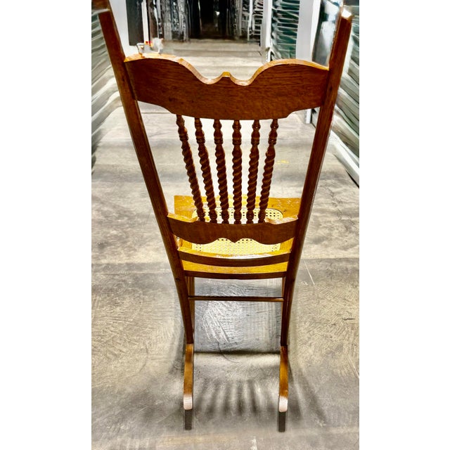 Antique Barley Twist Spindle Back Rocking Chair For Sale - Image 12 of 12