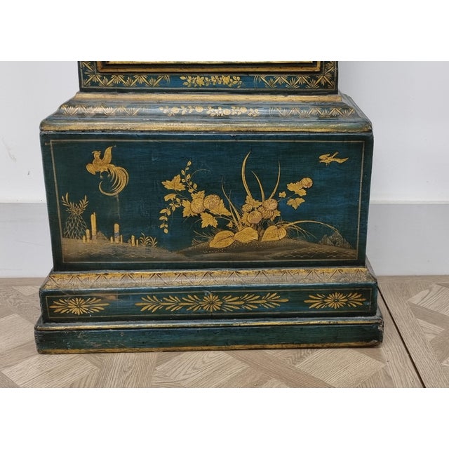 Gilt-Lacquer Longcase Clock by William Kipling, London, 1720 For Sale - Image 17 of 18