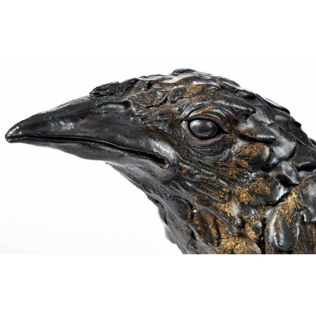 Ceramic Studio Art Pottery Raven For Sale - Image 7 of 10