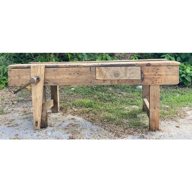 19th Century English Pine Workbench Table For Sale In Naples, FL - Image 6 of 10