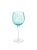Transitional Pescara White Dot Wine Glasses - Aqua Blue, Set of 4 For Sale - Image 3 of 4