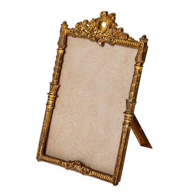 Late 19th Century Gilt Bronze Table Top Easel Picture Frame Chairish