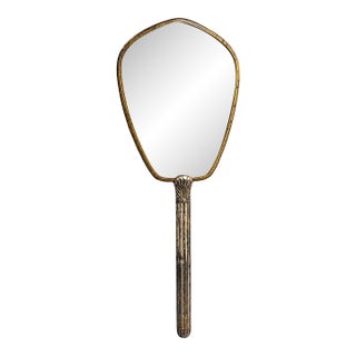 Late 19th Century French Antique Vanity Hand Mirror For Sale