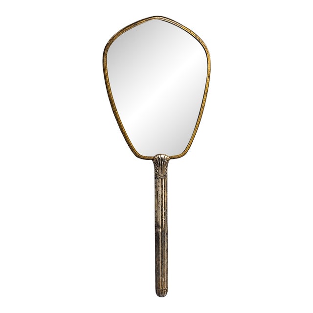 Late 19th Century French Antique Vanity Hand Mirror For Sale