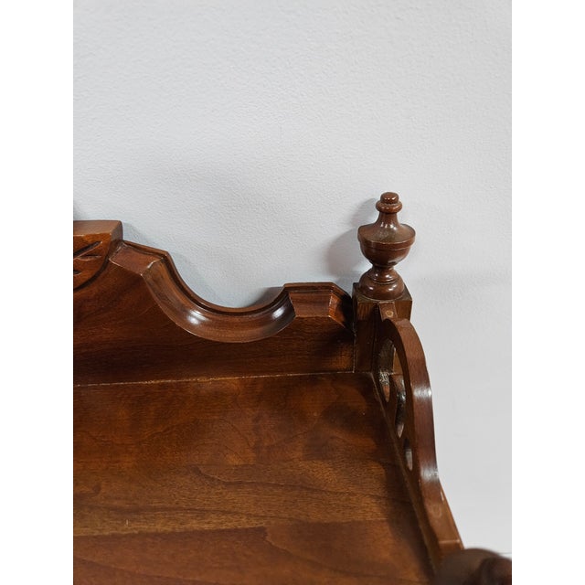 Wood Carl Forslund Cherry Three Tier Wall-Mount Shelf Unit For Sale - Image 7 of 11