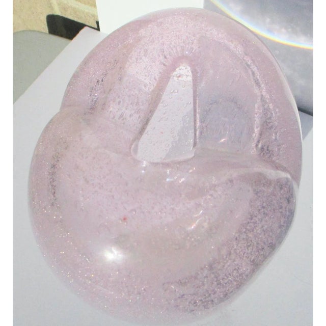 Pink Heart Art Glass Vase For Sale In New York - Image 6 of 7