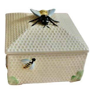 Crown Devon Bee Square Honeycomb Pot For Sale