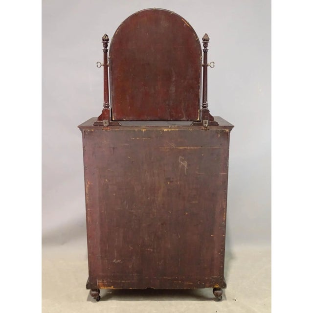 Early 20th century chest of drawers with attached mirror (which can be removed for shipping). A total statement piece,...