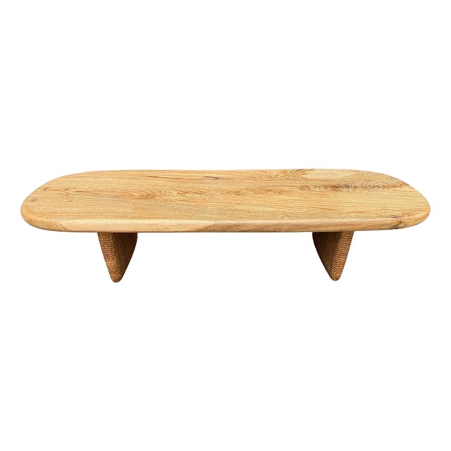 Andrianna Shamaris Mid Century Couture Oval Coffee Table For Sale