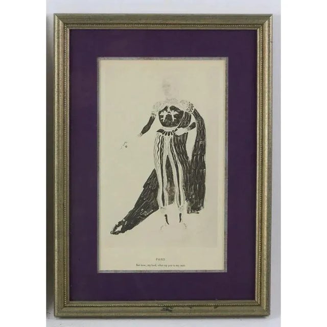 1930s Set X 6 Romeo & Juliet Lady Capulet C1936 Theatrical Costume Plates by Oliver Messel Provenance: The Susie Hilfiger Collection For Sale - Image 5 of 16