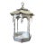 1980s Large Heavy Cast Aluminum Chinoiserie Pagoda Lantern & Centerpiece With Hanging Fish, 17" For Sale