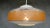 Interesting retro vintage luster - "ufo". Chrome holder, white glass with orange waist. Bulb 1x60w e27. New cables,...