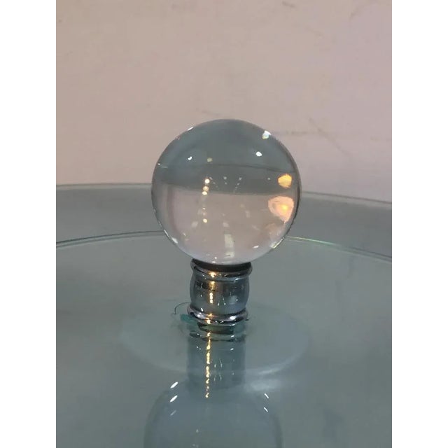 Modernist Art Deco Lamp Designed with a Chrome Stepped Circular Base With a Black Bakelite Circle Accent .The Lamps Center...