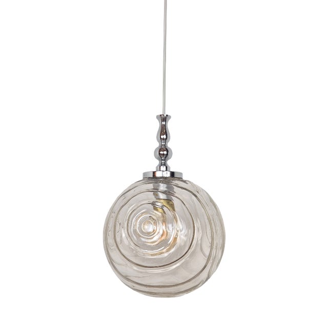 Mid-Century Glass Sphere Pendant Lamp, Germany, 1960s For Sale