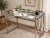 1970s Willy Rizzo–Style Chrome & Glass Writing Desk | Geometric Hollywood Regency Console Table For Sale - Image 13 of 13